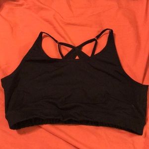 Black sports bra